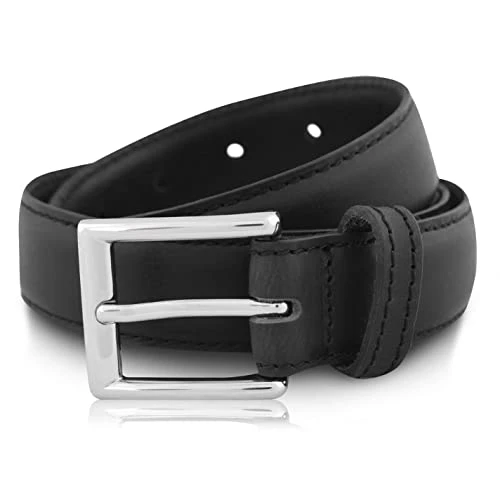 Mens Contrast Belt Black 38