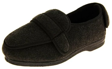 Mens Coolers Orthopaedic Slippers Touch Fastening Adjustable Back Strap Grey Size 10 Mens Coolers Orthopaedic Slippers Touch Fastening Adjustable Back Strap Grey Size 10