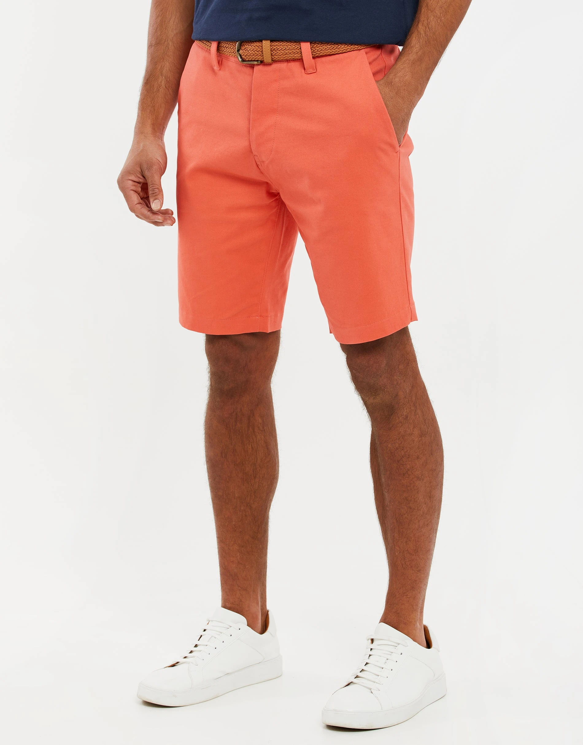 Men's Coral Belted Chino Shorts