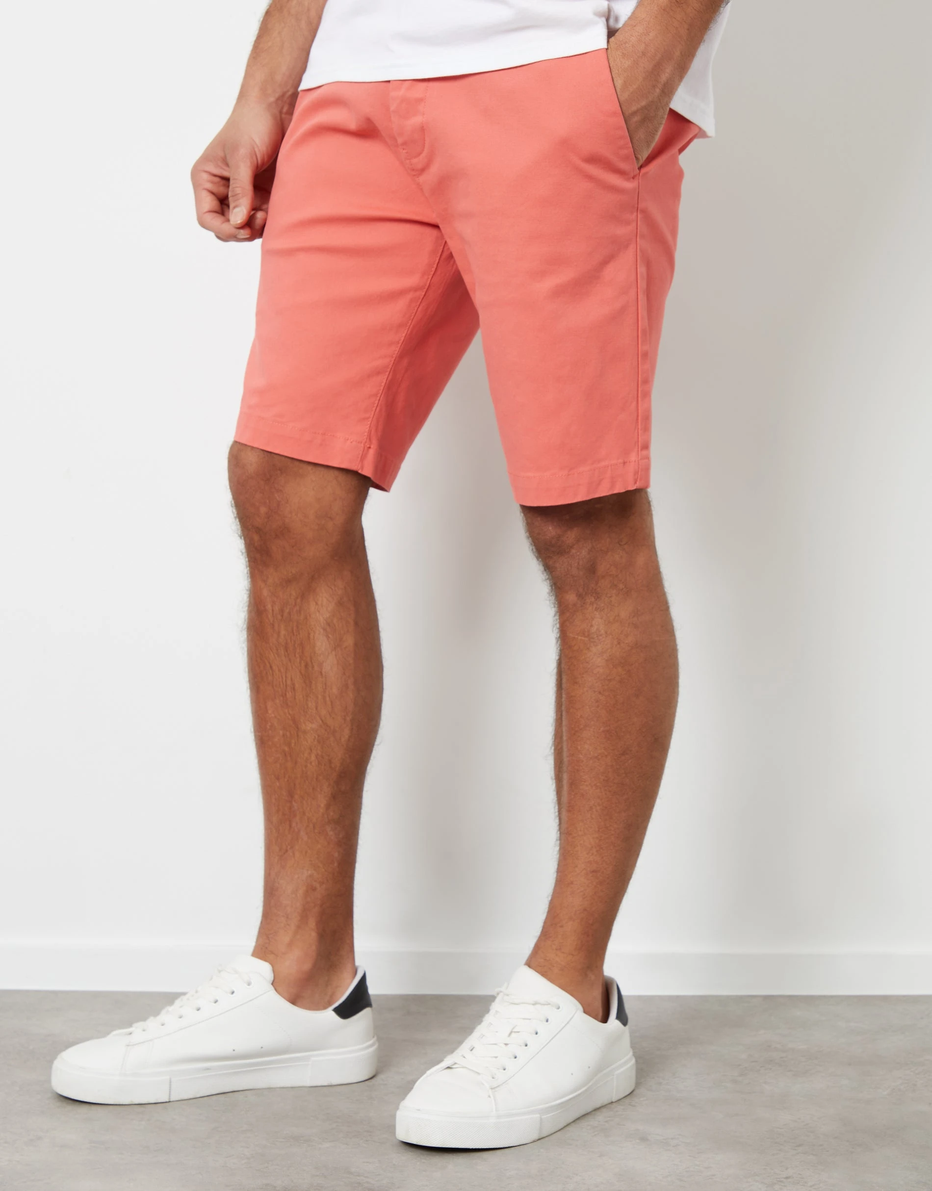 Men's Coral Slim Fit Chino Shorts