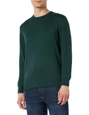 Men's Cotton Cashmere Crew Pullover Sweater, Grn Topiary, XL