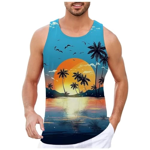 Mens Cotton Linen Vest Sleeveless Henley Shirt Casual Lace Up Beach Hippie Tops Tank Tops Men Knitted Mens Leather Waistcoat Vest Mens Short Sleeve Shirts Medium (Sky Blue, M)