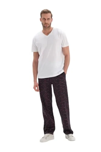 Men's Cotton Pyjama Bottom, Navy, XL