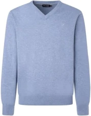 Men's Cotton Silk Crew Pullover Sweater, Chambray, L