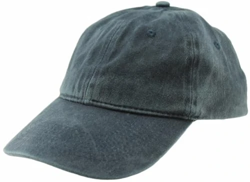 Mens Cotton Stonewashed Baseball Cap in Navy, size: One Size