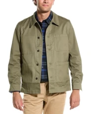Men's Cotton Twill Chore Jacket, Olive, X-Large