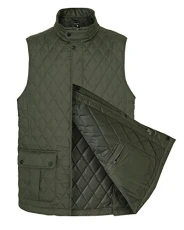Mens Country Estate Ashby Diamond Quilt BodyWarmer Olive XL