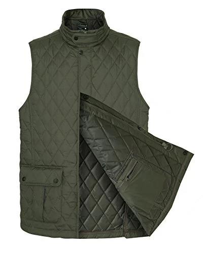 Mens Country Estate Ashby Diamond Quilt BodyWarmer Olive XL