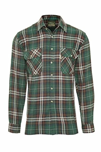 Mens Country Style Kempton Casual Long Sleeve Shirt Olive M