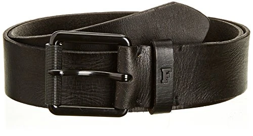 Men's Courtland Leather Belt/Bar Tac, Black, X-Large (Size:36)