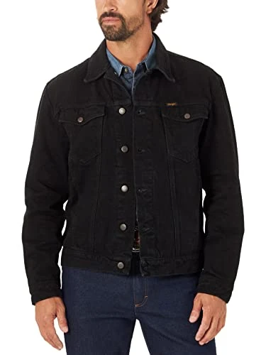 Men's Cowboy Cut Western Unlined Denim Jacket, Shadow Black, XXL