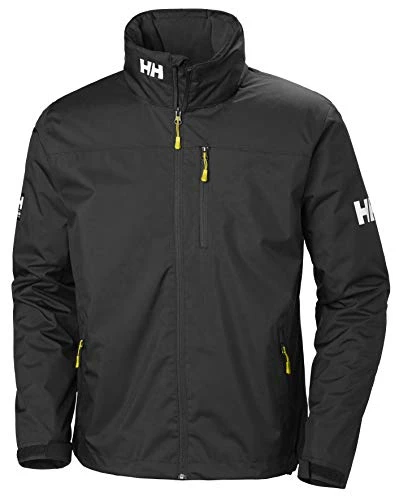 Mens Crew Hooded Midlayer Jacket, 2XL, Black