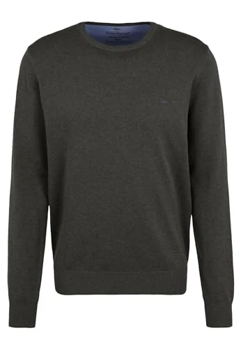 Men`s Crew Neck Jumper - 1213-210 999 - Black (Black, 3XL)