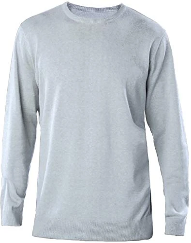 Men's Crew Neck Jumper - Grey Melange, XL, Men