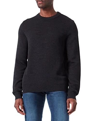 Men's Crew neck jumper Sweater, charcoal, 40