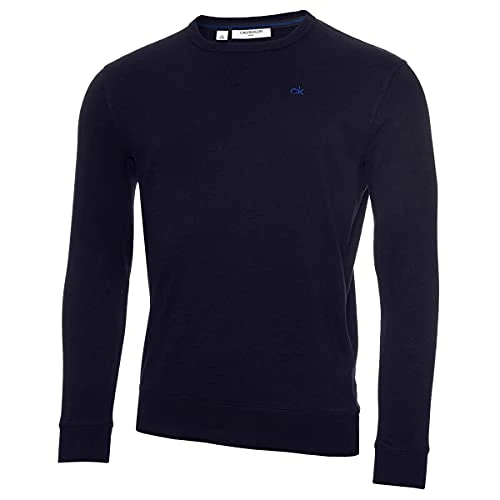 Mens Crew Neck Sweatshirt Sweater - Navy - L