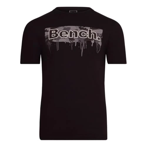 Mens Crew Neck T Shirt Camo Drip Design 100% Cotton Designer Logo Short Sleeves Casual Top Black XL