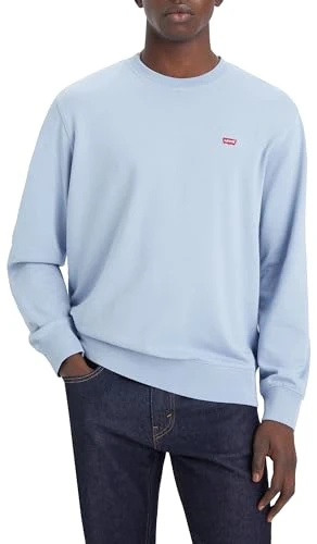 Men's Crew Sweatshirt, Soft Chambray Blue, XS