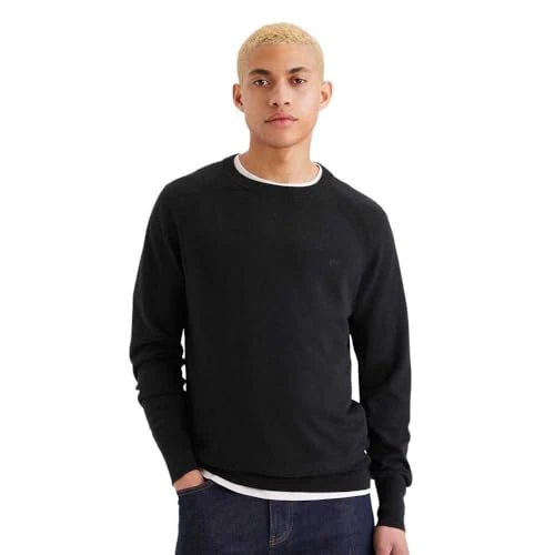 Men's CREWNECK SWEATER, Beautiful Black, X-Small