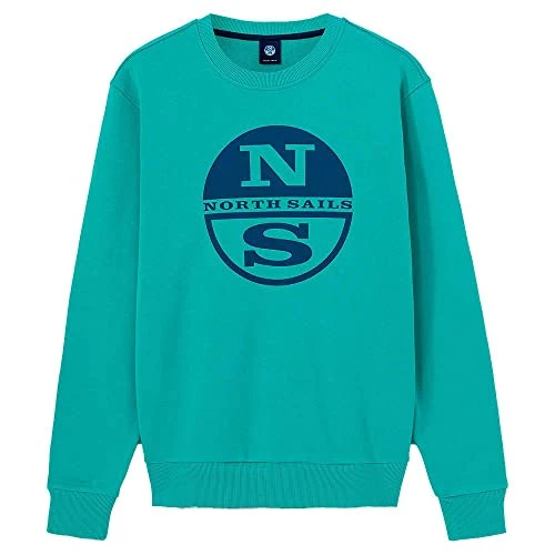 Men's Crewneck Sweatshirt W/Graphic, Emerald, X-Large