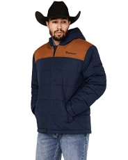 Men's Crius Hooded Insulated Jacket Coat, Navy, XL