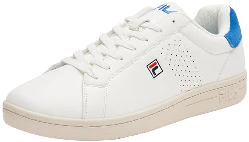 Men's Crosscourt 2 F Sneaker, White Prime Blue, 10.5 UK