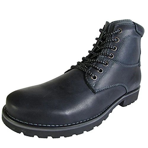 Mens Crosserr Lace Up Boot Shoe, Black Leather, US 7.5