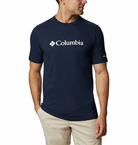 Men's CSC Basic Logo Short Sleeve Short Sleeve Shirt, Collegiate Navy x White, Size XXL