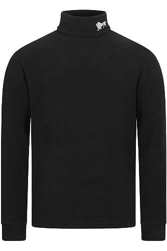 Men's Curdworth Turtle Neck Sweater, Black/White, XL