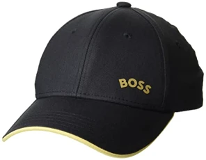 Men's Curved Logo Cotton Twill Hat Baseball Cap, Dark Blue/Yellow, One Size Men's Curved Logo Cotton Twill Hat Baseball Cap, Dark Blue/Yellow, One Size