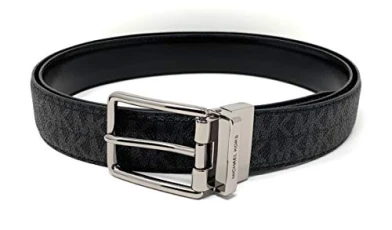Men's Cut to Fit Reversible PVC Leather Dress Belt, Black Men's Cut to Fit Reversible PVC Leather Dress Belt, Black