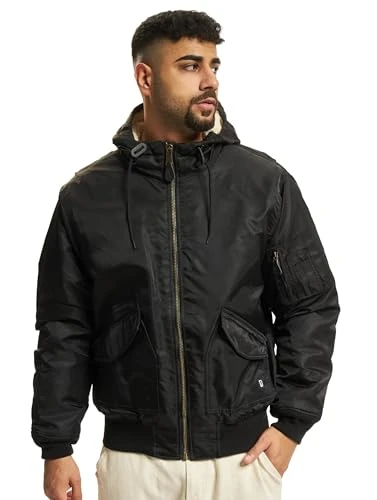 Mens CWU Hooded Jacket, Black, XL UK