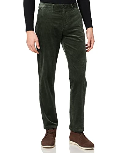 Men's D1. Allister Cord Chinos Slacks, Thyme Green, 31W / 30L