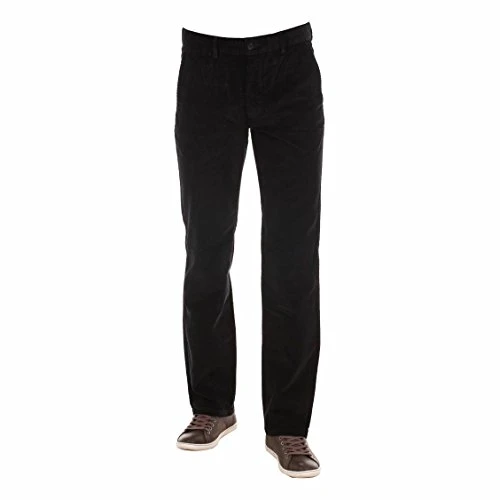 Men’s D1 Corduroy Straight Leg Trousers - Black - 36W/34L