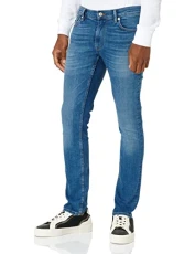 Men's D1. Maxen Retro Shield Jeans Slacks, MID Blue Broken in, 33 Men's D1. Maxen Retro Shield Jeans Slacks, MID Blue Broken in, 33