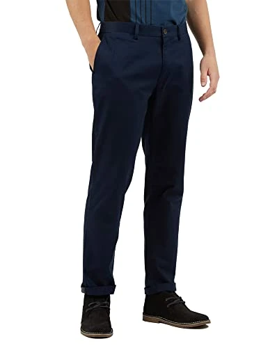 Mens Dark Navy Casual Trousers