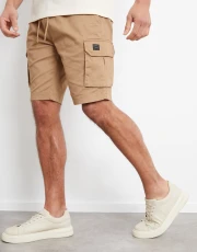 Men's Dark Stone Jogger Style Cargo Shorts