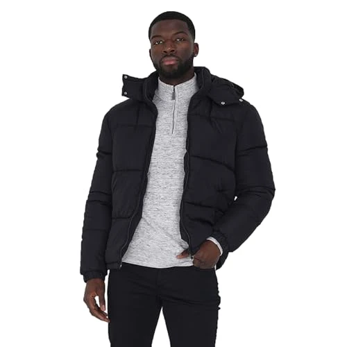 Mens DAVISHOOD Padded Hooded Jacket