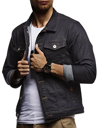 Men's Denim Jacket LN-9500 Blue Small