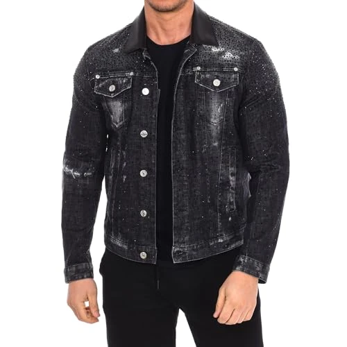 Men's Denim Jacket S74AM1080-S30357, grey, numeric_48