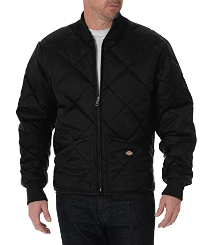, Men's, DIAMOND QUILTED JACKET, BLACK, M