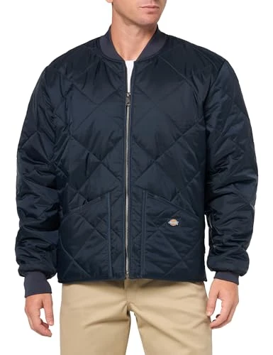 Men's Diamond Quilted Jacket, Dark Navy, XXL