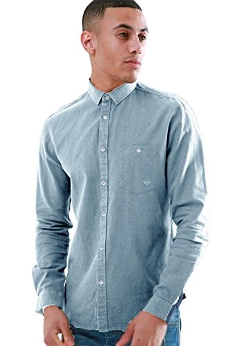 Mens Divenchy Long Sleeve Shirt Denim Blue - Medium