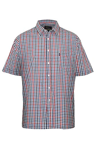 Mens Doncaster Country Casual Short Sleeve Shirt - Lt Blue Check - 3XL