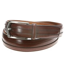 Men's Double Calf Belt - Brown - 34 Men's Double Calf Belt - Brown - 34