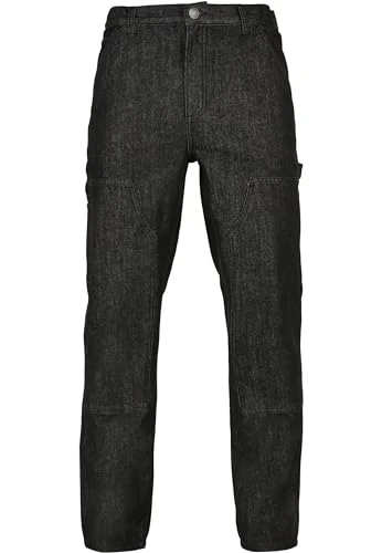 Men's Double Knee Jeans, Realblack Washed, W36