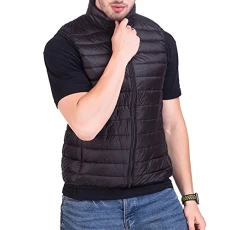 Men's Down Vest Puffer Jacket Coat Ultra-light Gilet Duck Down Packable Sleeveless Outwear Black S Men's Down Vest Puffer Jacket Coat Ultra-light Gilet Duck Down Packable Sleeveless Outwear Black S