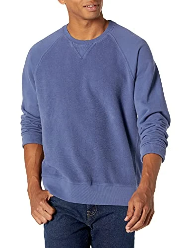 Men's Drake French Terry Long Sleeve Sweatshirt, Indigo, S