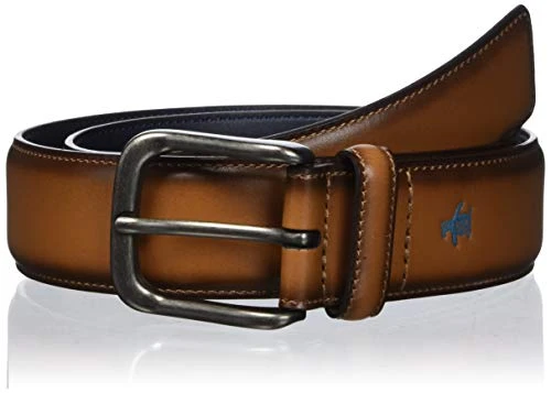 Men's Dress Casual Leather Belt, Luggage, 30