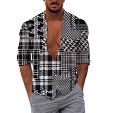 Mens Dress Shirts Classic Floral Print Mens Spring Break Clothes Button Up Henley Shirts for Men Short Sleeve Breathable Work Mature Independence Day Shirts top Men's Activewear Polos